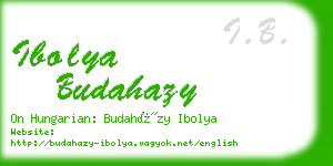 ibolya budahazy business card